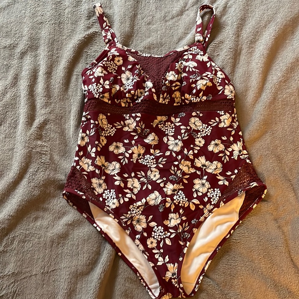 Floral one piece swimsuit